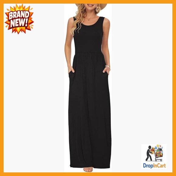 Dresses & Skirts - Classic Sleeveless Maxi Dress Loose Casual Maternity Elegant Summer Wear